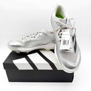 Adidas Adizero Instinct TPU Softball Cleats Women Silver Black 11.5 NEW